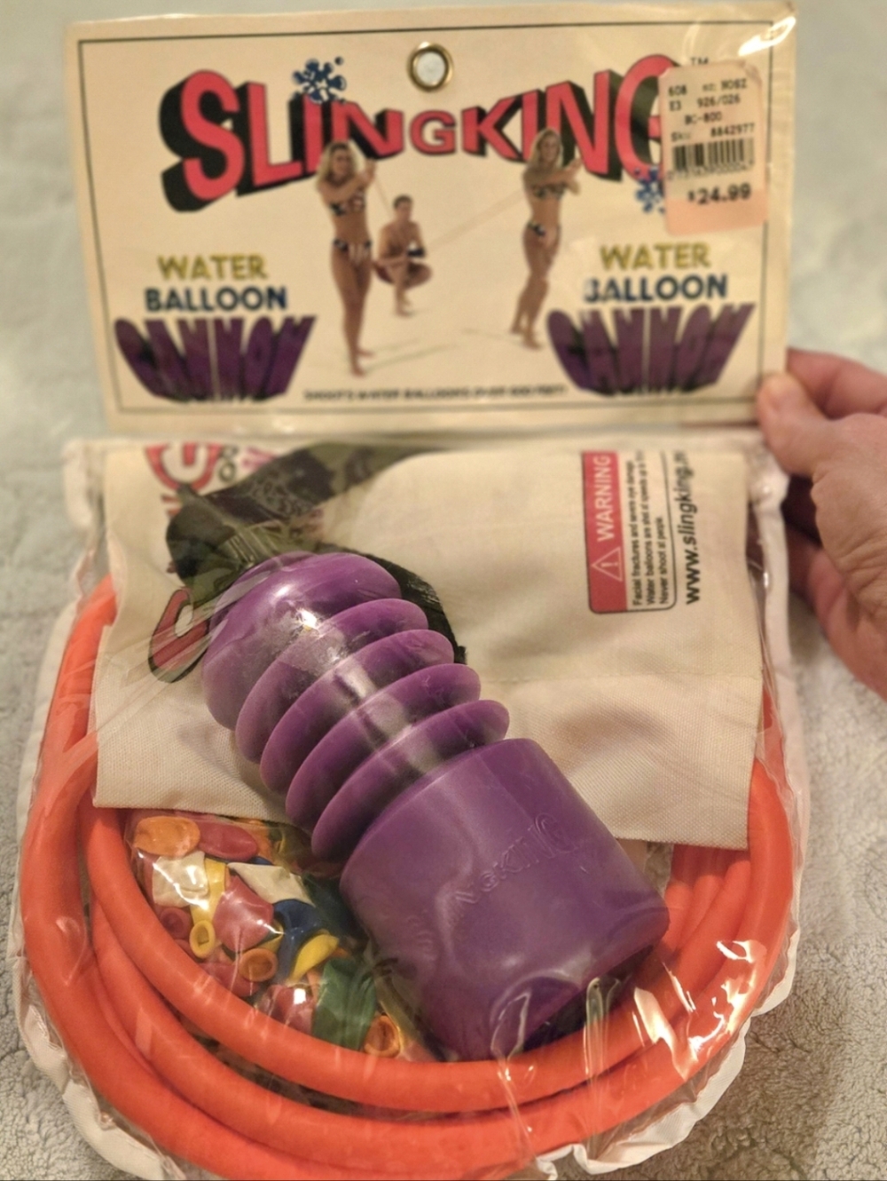 VTG Sling King Water Balloon Cannon Slingshot with  Balloons NEW 1989’90
